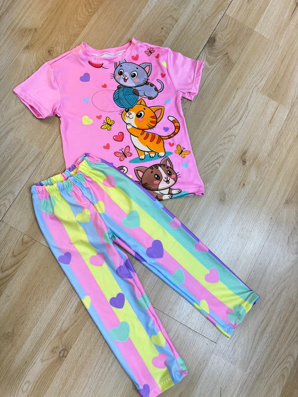 Set Confort gatitos corazones