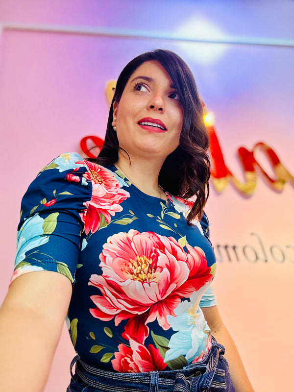 BLUSA MANGA DIVINA FLORES 3