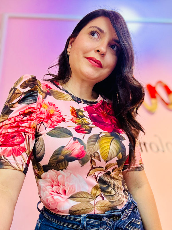 BLUSA MANGA DIVINA FLORES 2