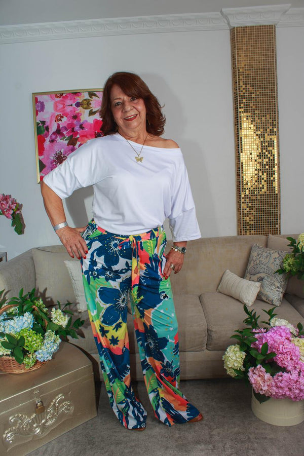 Pantalón Alba Pajaros azules